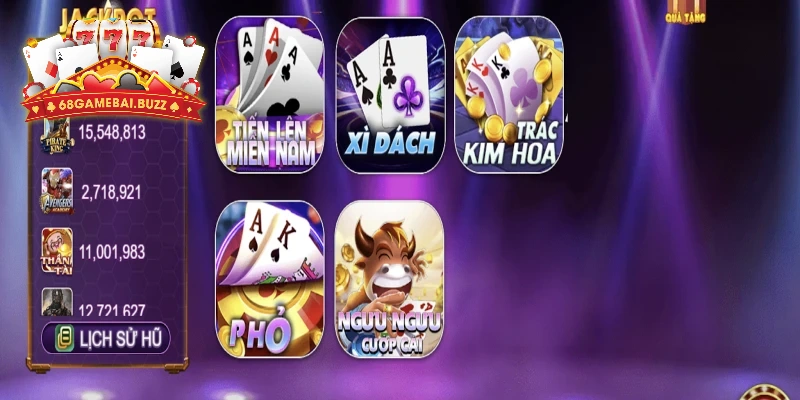 Game bài đổi thưởng trong danh mục trò chơi tại 68 game bài